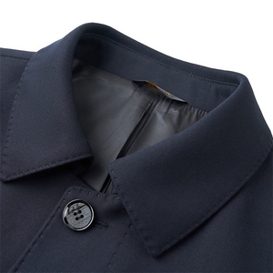 HM8083秋季新款男士风衣翻领商务领导服男装纯色外套图片