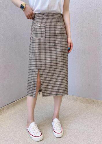 春款格子半身裙,女装半身裙,变色鸟(4F)