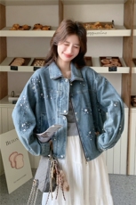 有备货26春季新款亮片牛仔外套6665-P180-K288，女装短外套，2C317