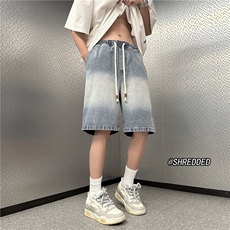 夏季新款2023渐变中裤休闲双色牛仔裤短裤B315-K23208-P45控58，男装牛仔裤，电商B315