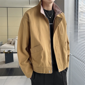 美式vintage豹纹衬衫夹克牛仔短袖外套设计感JK02528-P90图片