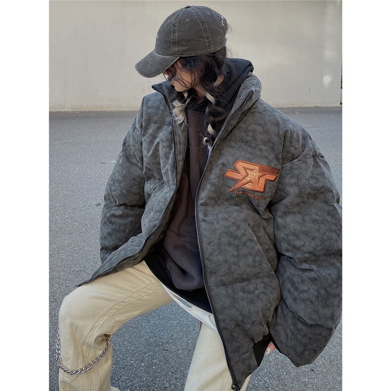 复古美式棉服男女秋冬加厚宽松皮衣外套ins潮冬季GMY94图片