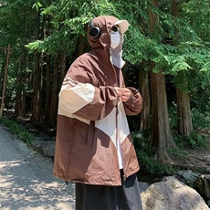日系复古廓形防晒衣夏季薄款男女宽松拼色户外防嗮服F7014P40，男装夹克，星座1116-2