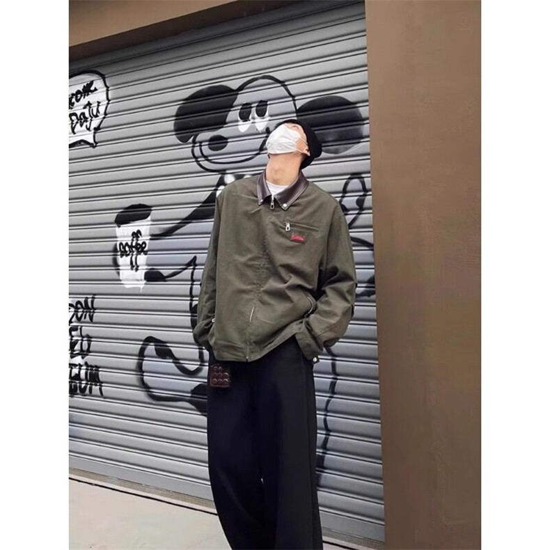 美式复古哈灵顿外套潮牌高街底特律工装夹克JK708特P80,男装夹克,星座908-1