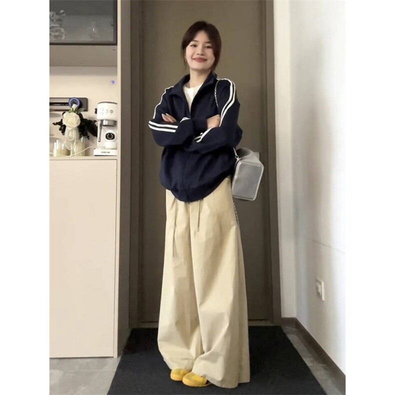 5741-P45美式新款复古双杠韩系外套棒球服卫衣,女装短外套,星座617A-2