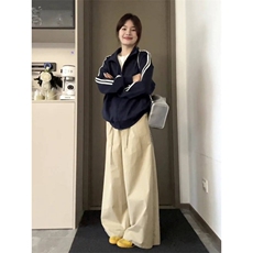 5741-P45美式新款复古双杠韩系外套棒球服卫衣，女装短外套，星座617A-2