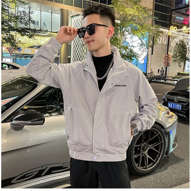 工装外套男新款潮流短款夹克衣服男士春秋款上衣,男装夹克,星座1013