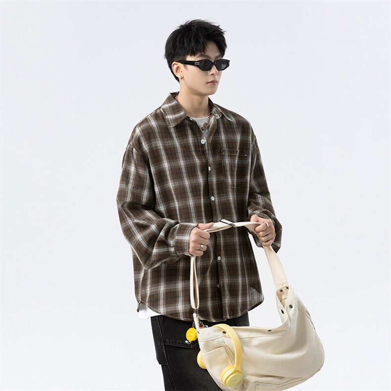 现货CS7143-P38特控65大码OVERSIZE轻薄透气全棉长袖衬衫,男装衬衫,电商D232