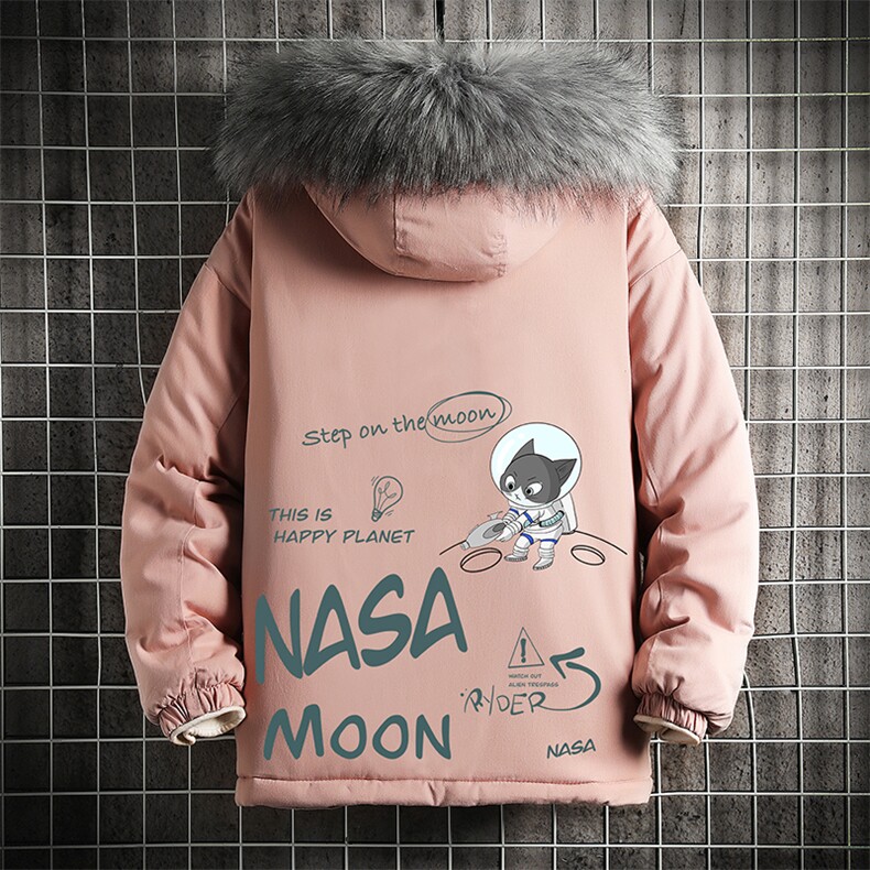 MM48187-P130冬季大毛领棉衣男士大码加厚棉袄男棉服网格,男装棉衣,电商A040A