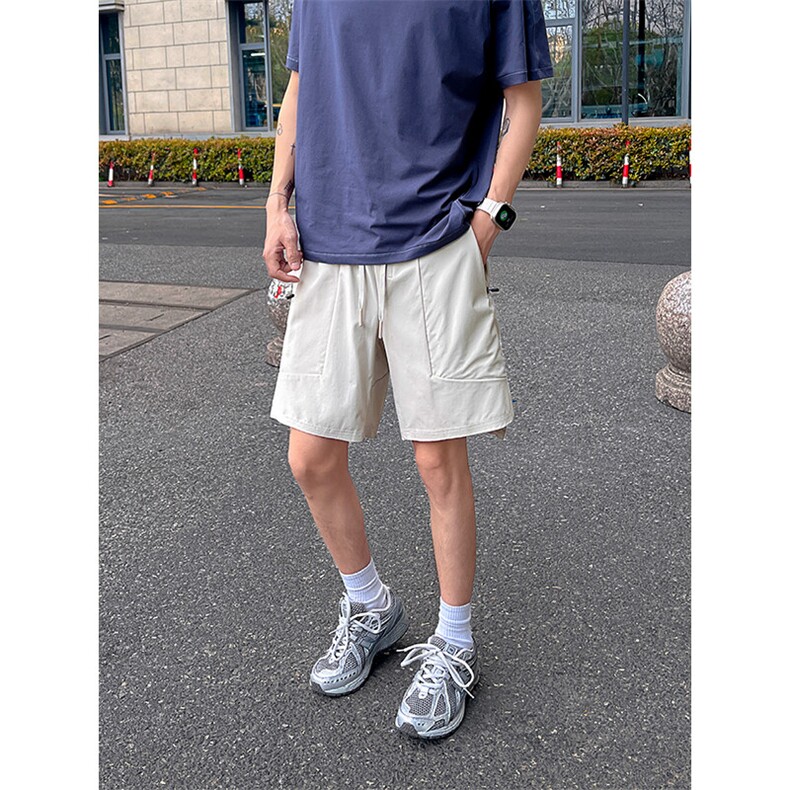 2025夏季LU感LTT短裤休闲健身反光压胶四分裤DK05003-特P35控68，男装牛仔裤，四季星座806