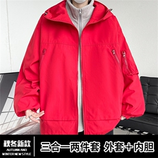 TH810801/P105大口袋防风防水冲锋衣大码三合一外套夹克男上衣，男装夹克，电商A141