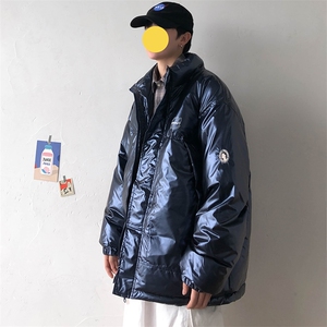 【】A003-HY8001-P130 秋冬新款时尚亮皮男士棉衣 几物2图片