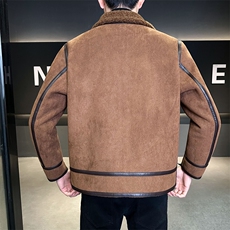 双面穿皮毛一体羊羔毛外套男士2025冬季新款B240-P25988-P245，女装短外套，电商B240