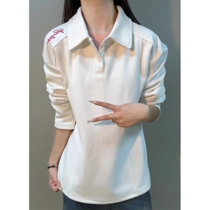 [004] 加绒polo衫卫衣男女翻领正肩长袖t恤打底衫 A079-W3367-P38图片