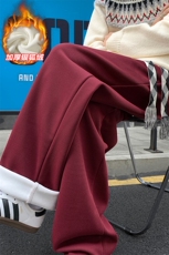 休闲宽松保暖加厚银狐绒直筒拖地休闲裤男K1691J加绒-特P50控68，男装棉衣，电商A001
