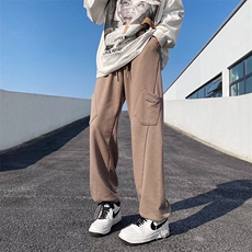 裤子工装裤男春季新款美式宽松裤潮牌坠感运动休闲卫裤K0218-P35，男装休闲裤，星座308B-1