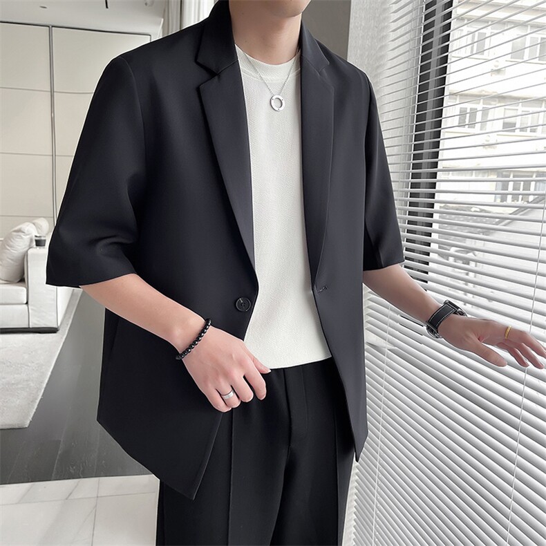 轻熟风~秋季中袖西服外套X801/P85,男装西服,电商B331