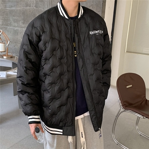 1定制面料宽松保暖棒球领大码M-5XL羽绒服男外套8709P168控229图片