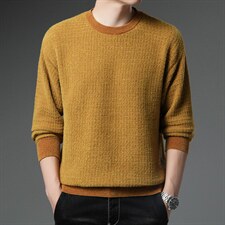 B-N21811冬季新款男士圆领毛衣雪尼尔针织衫打底衫男装保暖P72，男装针织衫/毛衣，电商B360