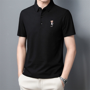 中年休闲男装翻领半袖T恤衫2023夏季新款男士polo衫薄款休闲上衣图片