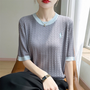 韩版宽松小个子设计感立体小花短袖上衣女夏季时尚减龄正肩T恤衫图片