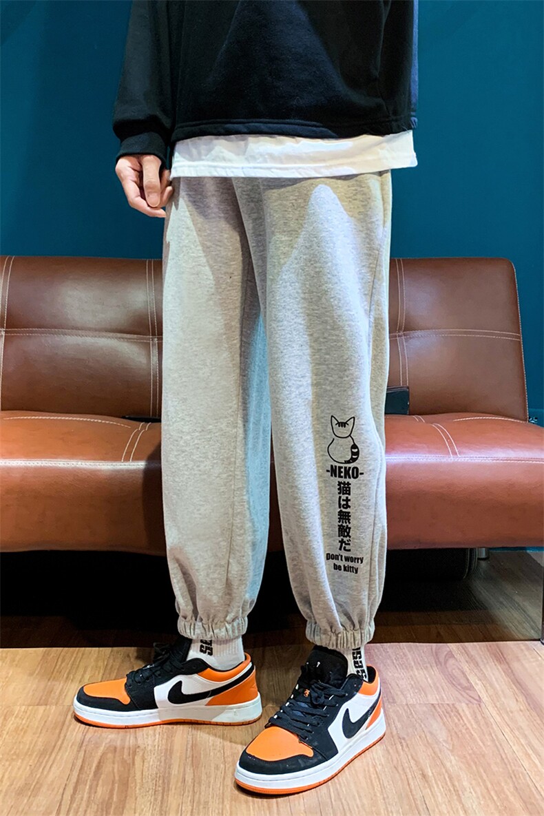 休闲裤子男2024春秋韩版潮流束脚修身时尚薄款长裤A161-G231-P35图片