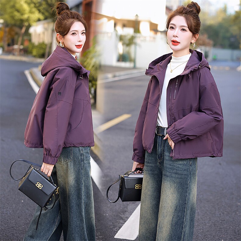 现货。现货派克羽绒服女短款冬季2024新款宽松时尚工装冲锋衣外套,女装羽绒服,一安秀