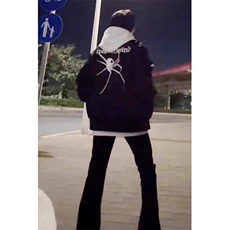 潮美式印花蜘蛛飞行棒球服拉链外套男女长袖立领上衣装J16，女装短外套，星座1116A（原606A-3）