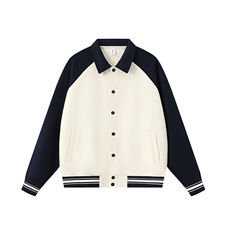 重磅420克boxy短款开衫翻领卫衣外套棒球服撞色外套男D9898-P68，女装短外套，星座610B-1