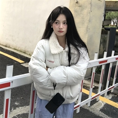 A553-P88冬季翻毛领设计感棉服外套，男装棉衣，星座911