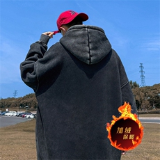 直播品质500克重磅美式印花做旧加绒加厚水洗卫衣冬SL1669特P65，男装卫衣，电商A486