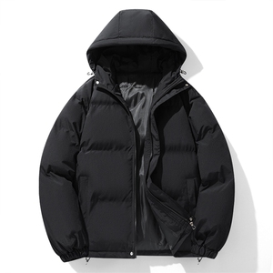 1506-1/M9021高品质/P74冬装连帽加厚松紧抽绳棉衣棉服男女宽松图片