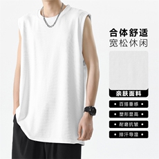 宽松冰丝抗皱亲肤圆领无袖夏季百搭舒适T恤TT380-特批3155，男装T恤，星座718