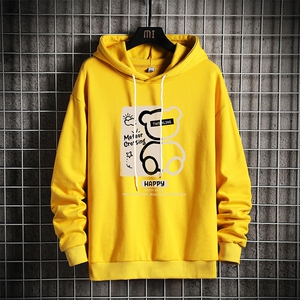 纯棉连帽卫衣男大码运动帽衫宽松薄 WY2352-P35 加绒款-P40 网格图片