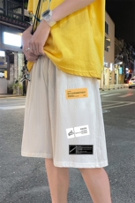 YD33118-P25港风潮牌亚麻短裤男大码棉麻五分裤男中裤沙滩裤，男装休闲裤，电商A040