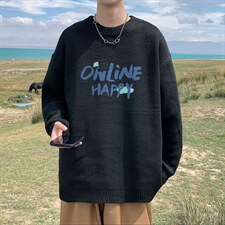 ！2023秋冬新款男士圆领毛衣百搭潮流针织衫上衣M320P45图片