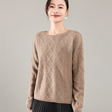35%羊绒衫秋冬季新款舒适时尚百搭女式宽松长袖打底毛衣，女装羊绒衫，琳尚羊绒