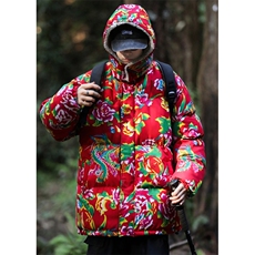 A1情侣装东北大花羊羔毛棉衣保暖防寒风汉服团队服可脱卸帽，男装棉衣，星座115A(原星座507）