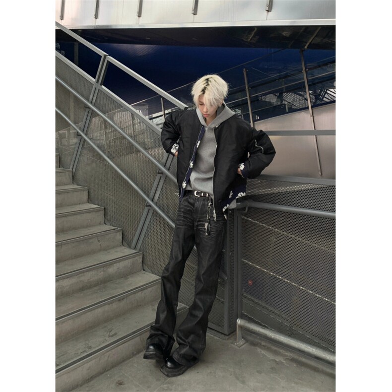 美式复古小众提花拼接撞色飞行员夹克男棒球服外套潮JK14-P85,男装夹克,星座1007（原301D）