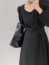 收腰连衣裙，女装连衣裙，驿谷