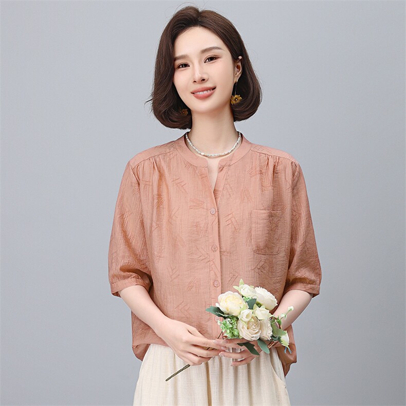 2025年夏季新款休闲天丝衬衫,女装衬衫,悦见她