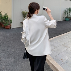 有货春秋米白色西装外套送飘带1042P145K218，女装短外套，2C176