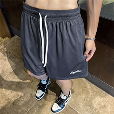 冰丝短裤男潮牌ins高街vibe运动五分裤美式oversizeKK187-P20，男装牛仔裤，星座911-3