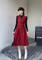 二件套连衣裙，女装连衣裙，秋莎明月