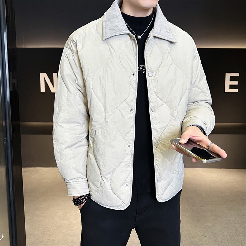 90新标2025冬季翻领简约休闲加厚保暖羽绒服外套X2519-P248,男装羽绒服,电商A413