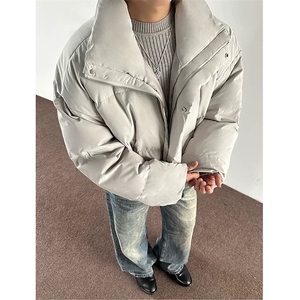 网图有货 美式复古加厚保暖棉衣立领短款休闲棉服男女 A1119-P98图片