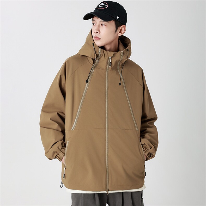 Cityboy情侣 时尚连帽冲锋衣外套夹克 团体班服图片
