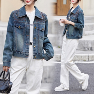 牛仔外套女新款2024年春秋季韩版设计感气质洋气小个子百搭上衣图片