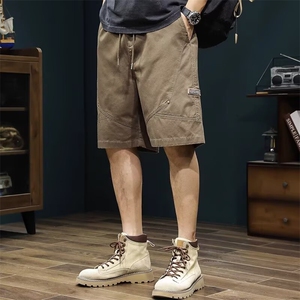 美式工装短裤男夏季2025新款大码中裤男士休闲五分裤子夏外穿潮牌图片