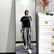 冰丝裤新款长裤潮流阔腿裤艺流行气质休闲裤ins百搭BK015-P35，男装休闲裤，星座1109-3